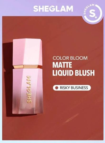 Sheglam Color Bloom Liquid Blush in Shade Risky Business 5.2 ml Natural Flush & Long-Lasting Glow