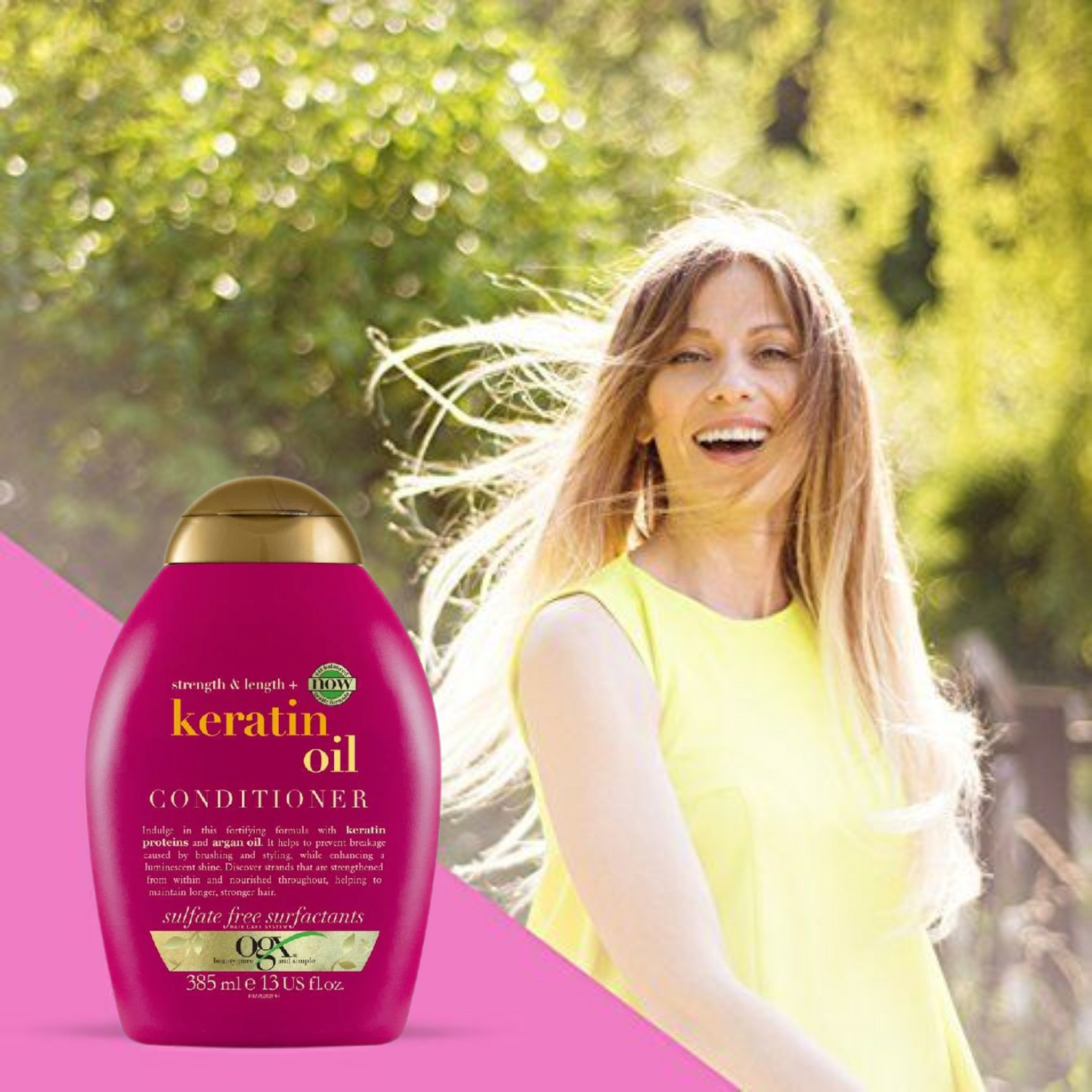 OGX Strength & Length + Keratin Oil Shampoo 385ml