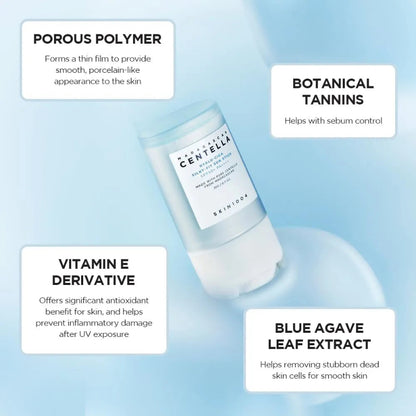 SKIN1004 Centella Madagascar Hyalu-Cica Silky-Fit Sun Stick SPF50+ PA++++ - 20 g Lightweight UV Protection & Hydration (K Bea