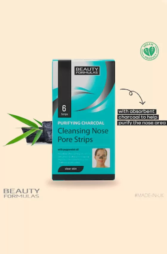 Beauty Formulas Purifying Charcoal Deep Cleansing Nose Pore Strips 6pcs