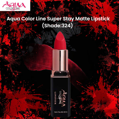 Aqua Color Line Super Stay Matte Lipstick (Shade:324)