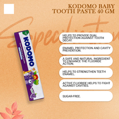 Kodomo Lion Grape 0.5 Yrs Cream Tooth Paste 40g