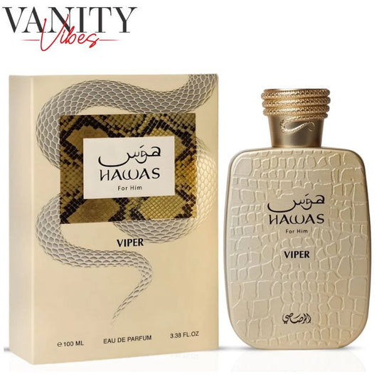 Hawas Viper Eau De Parfum Spray 100ml by Rasasi Long-Lasting Bold & Masculine Fragrance
