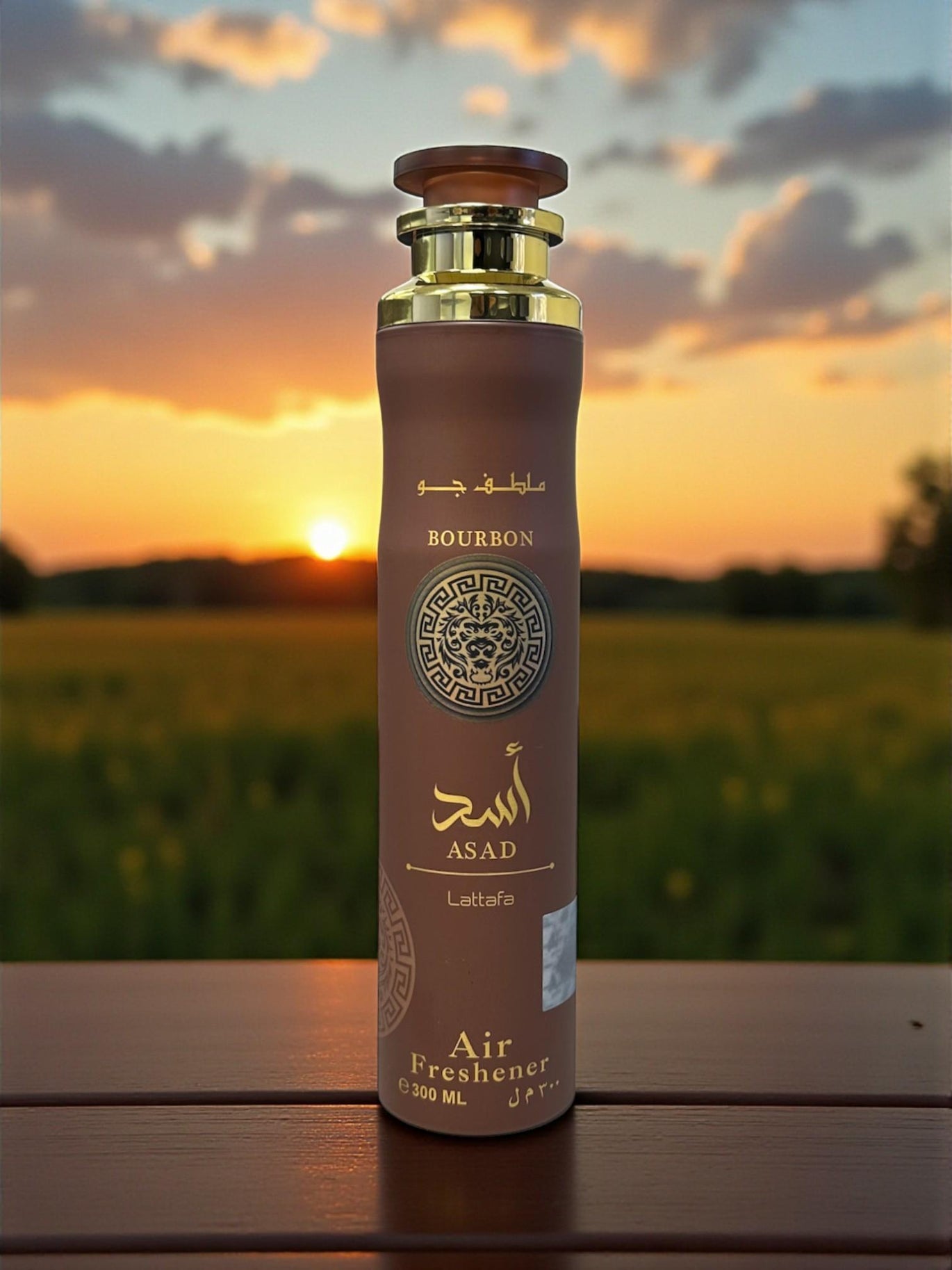 Lattafa Asad Bourbon Air Freshener 300ml – Long Lasting Luxury Warm Spicy Woody Fragrance Room Spray for Home & Office