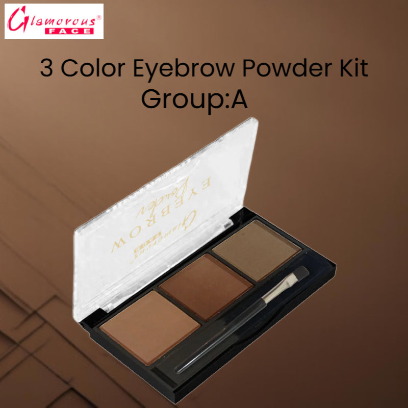 Glamorous Face 3 Color Eyebrow Powder Kit (Group:A)