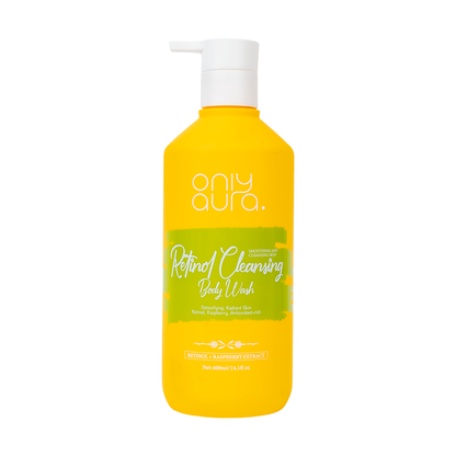 Only Aura Retinol Cleansing Shower Gel 400ml – Deep Cleansing Body Wash for Skin Renewal, Smooth Soft Skin, Hydration Care & 