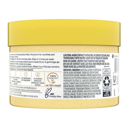 Dove Exfoliating Body Polish Crushed Almond & Mango Butter 298g - Gommage Exfoliant Pour Le Corps for Smooth Soft Skin
