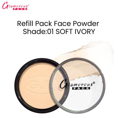 Glamorous Face Refill Pack Face Powder (Shade:01 Soft IVORY)
