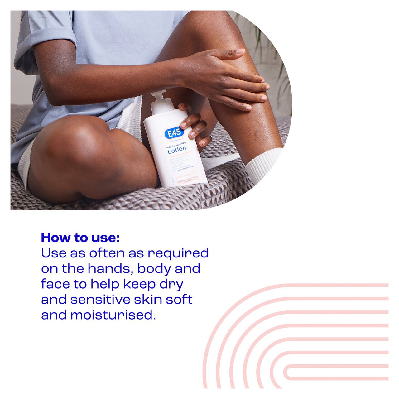 E45 Moisturiser Body Lotion for Dry & Sensitive Skin 500ml