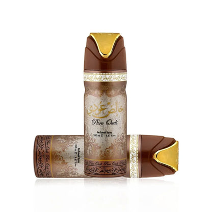 Lattafa Pure Oudi Deodorant Spray 200ml - Long Lasting Rich Oud Fragrance for Men & Women