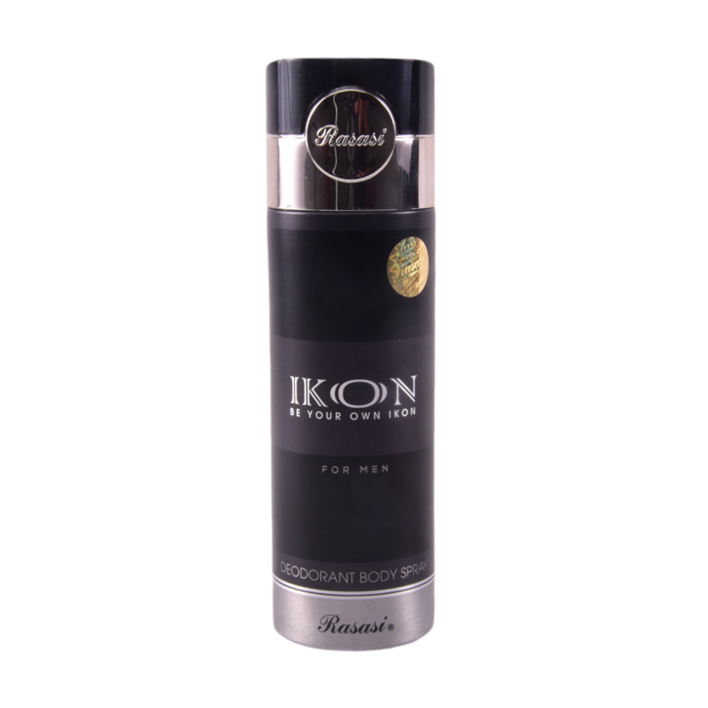 Rasasi Ikon Be Your Own Ikon for Men Deodorant Body Spray 200ml - Long Lasting Masculine Fragrance for Daily Use