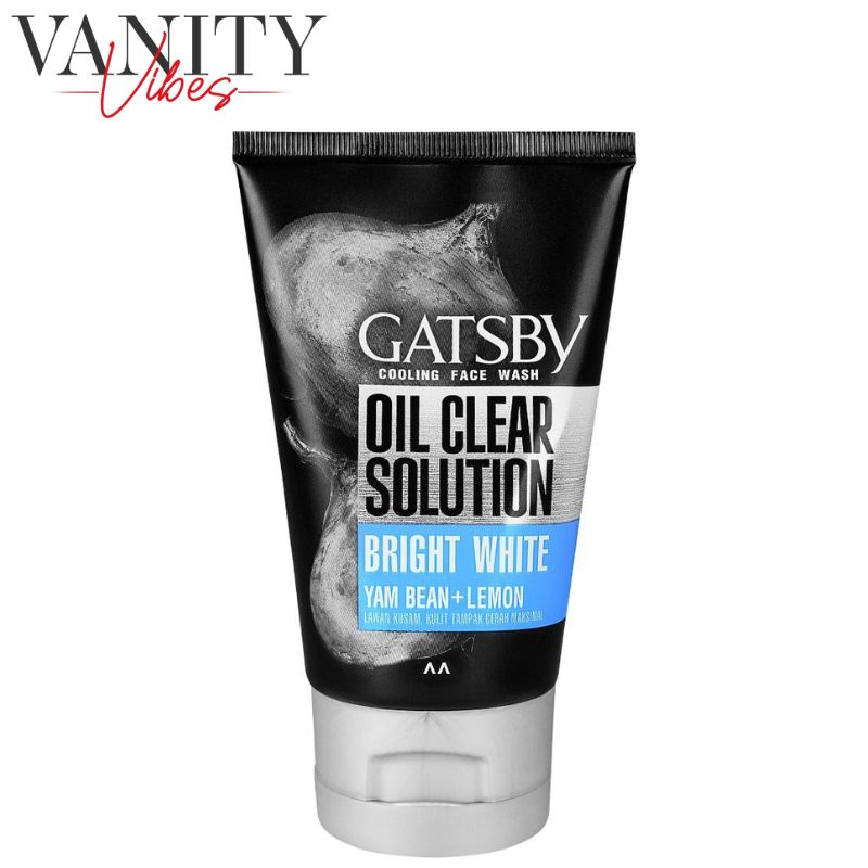 Gatsby Oil Clear Solution Bright White Yam Bean + Lemon Cooling Face Wash100g