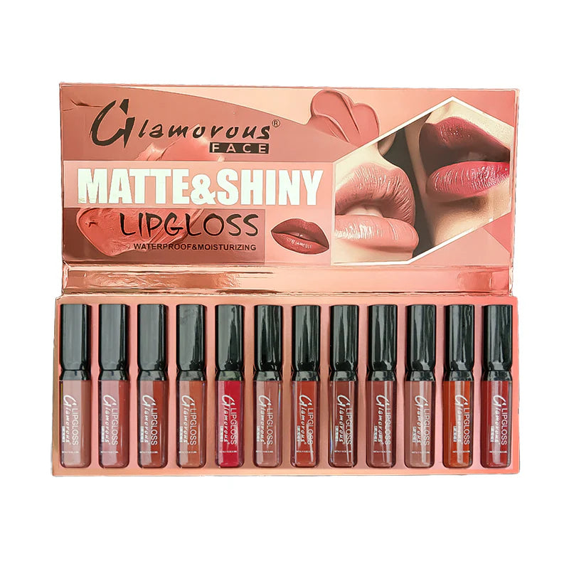 Glamorous Face 12 In 1 Lip Gloss Set COLOUR (B)