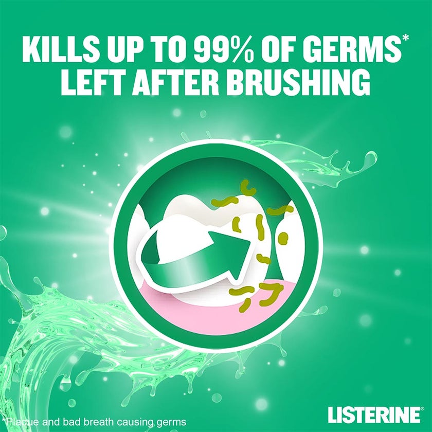 Listerine Fresh Burst Antiseptic Mouthwash 250ml Powerful Germ Protection & Fresh Breath