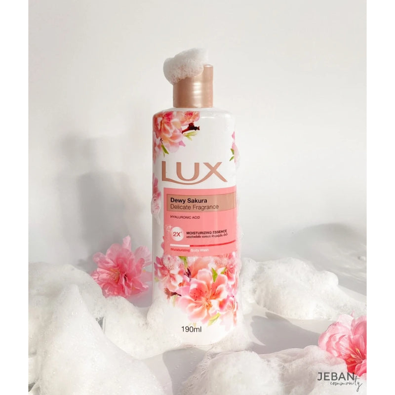 Lux Dewy Sakura Hyaluronic Acid Body Wash 190ml – 2x Moisturizing Essence with Delicate Fragrance
