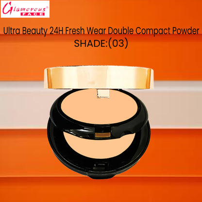 Glamorous Face Ultra Beauty 24H Fresh Wear Double Compact Powder (Shade:03)