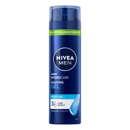 Nivea Men Hydro Care Shaving Gel 200ml – Instant Care 3X Protection Smooth Glide & Skin Hydration