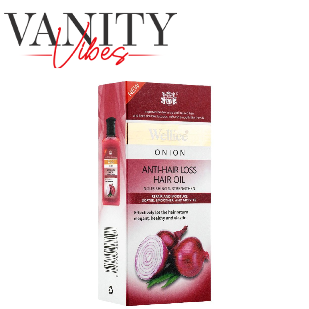 Wellice Onion Anti-Hair Loss Hair Oil 150ml - Nourishing & Strengthening Hair Oil