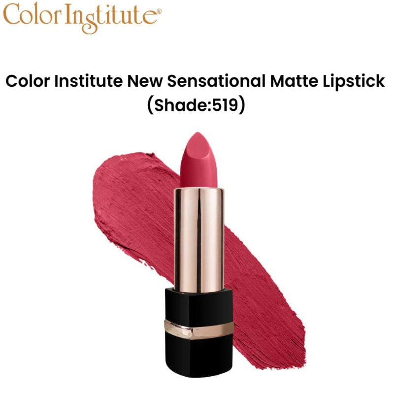 Color Institute New Sensational Matte Lipstick (Shade:519)