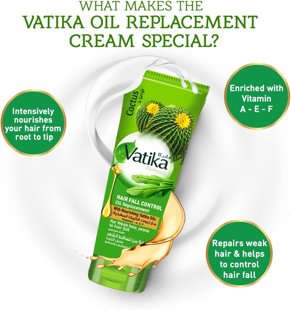 Vatika Naturals Cactus & Gergir Hair Fall Control Oil Replacement 200ml