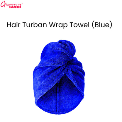 Glamorous Face Hair Turban Wrap Towel (Blue)