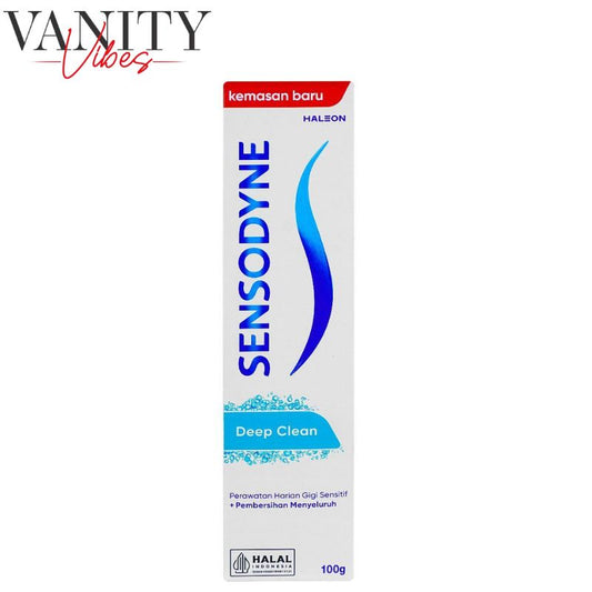Sensodyne Deep Clean Toothpaste 100g Daily Care for Sensitive Teeth & Thorough Cleaning Halal