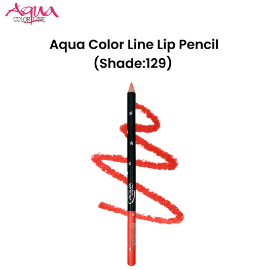 Aqua Color Line Lip Pencil (Shade:129)
