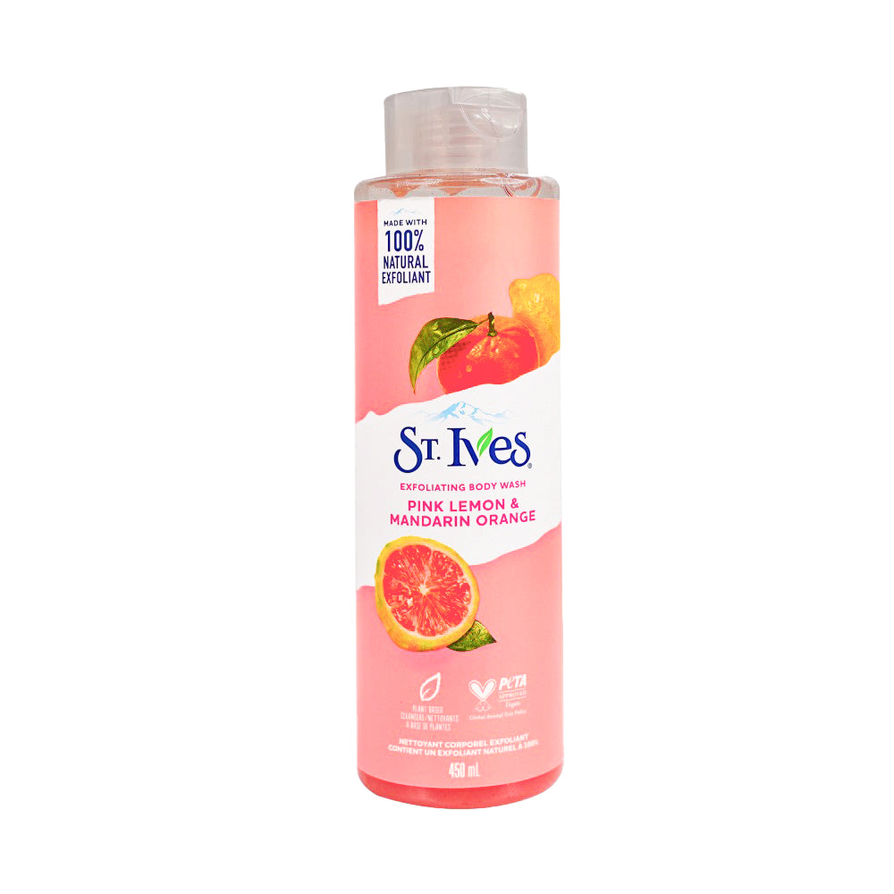 St Ives Exfoliating Body Wash Pink Lemon & Mandarin Orange 450ml