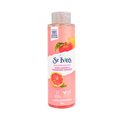 St Ives Exfoliating Body Wash Pink Lemon & Mandarin Orange 450ml