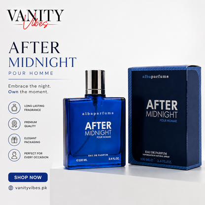 Alba After Midnight Pour Homme Eau de Parfum 100ml-Long Lasting Perfume for Men