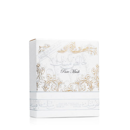 Lattafa Khalis Musk Pure Musk White Eau de Parfum 100ml - Long Lasting Original Fresh Clean Unisex Fragrance for Men & Women