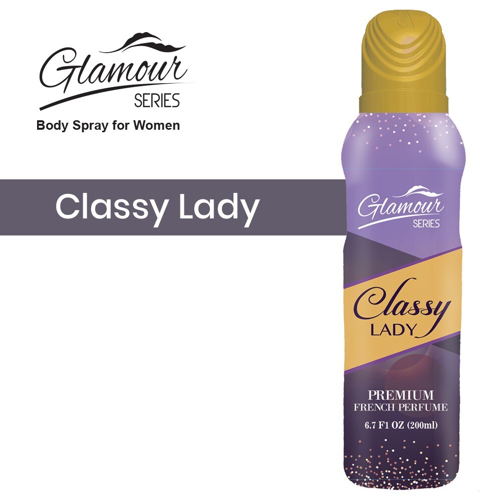 Glamour Series Classy Lady Premium Perfume 200ml - Long Lasting Luxury Fragrance for Women, Elegant & Fresh Scent