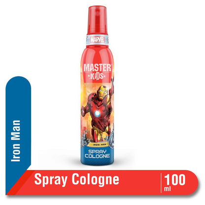 Master Kids Iron Man Cologne Spray 100ml - Gentle Kids Perfume Spray for Long Lasting Fresh Fragrance, Mild Non-Irritating Fo