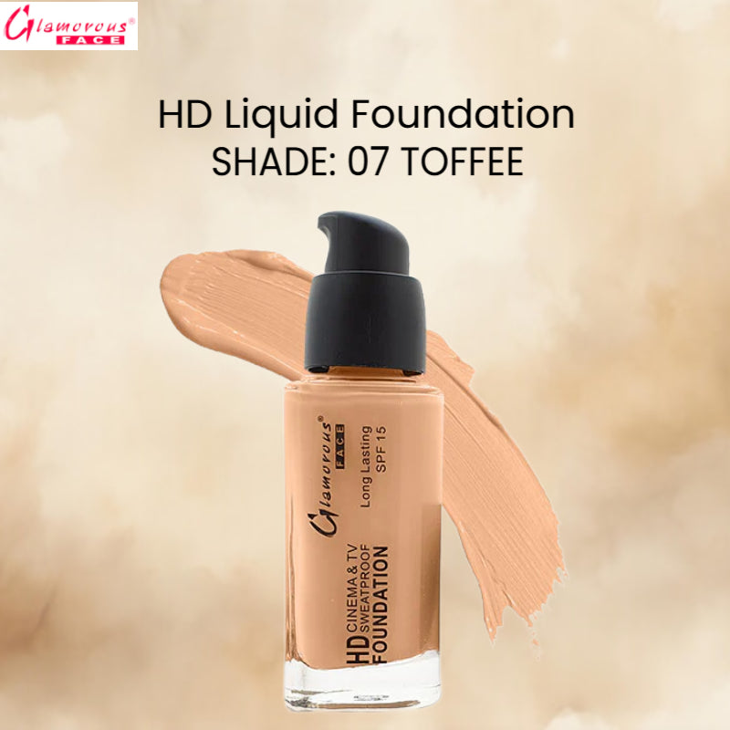Glamorous Face HD Liquid Foundation (07 TOFFEE)