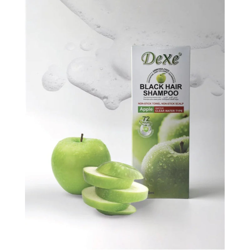 Dexe Black Hair Shampoo with Apple 400 ml Nourishing & Color Protection