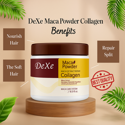 Dexe Collagen Hair Mask for Dry & Damaged Hair 500 ml Deep Repair, Strengthening & Moisture Care