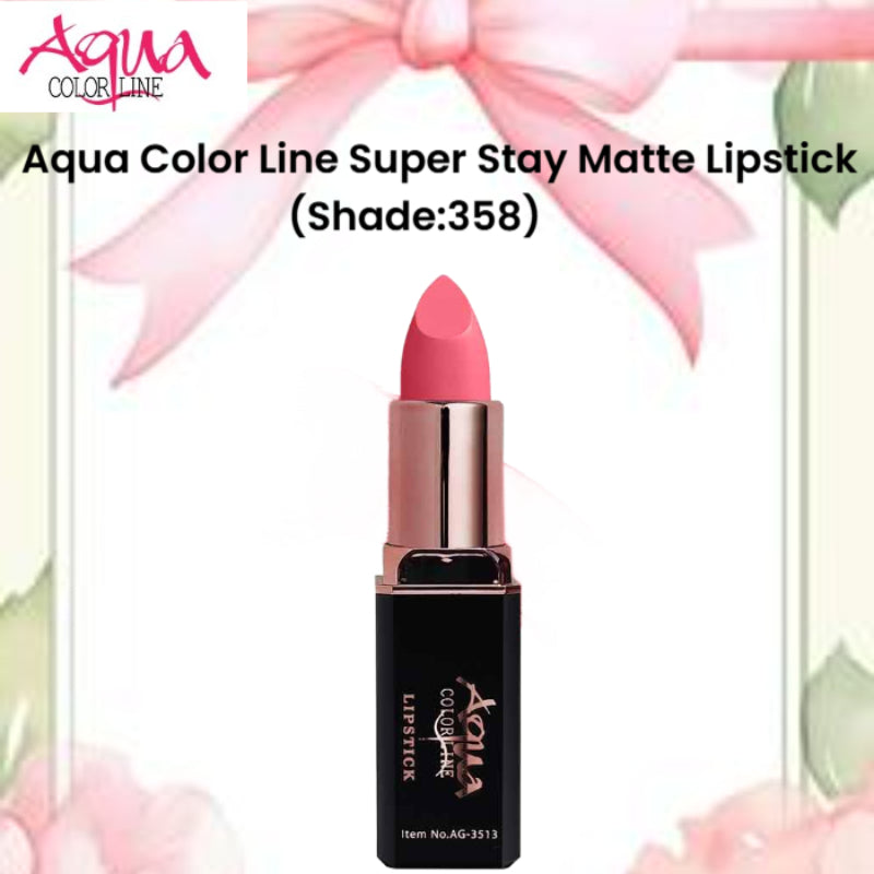 Aqua Color Line Super Stay Matte Lipstick (Shade:358)
