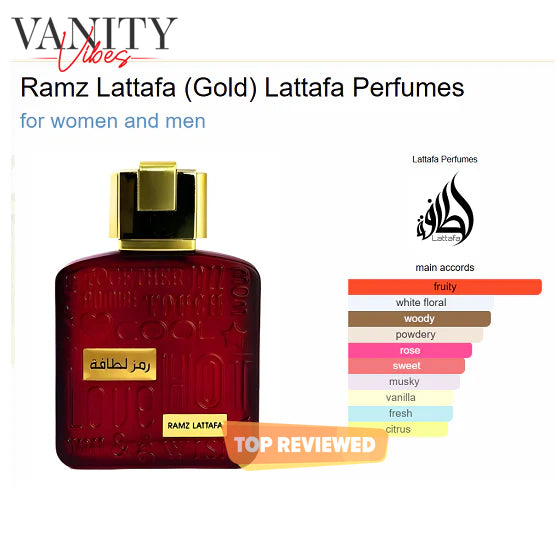 Aris Perfumes Lattafa Ramz Gold for Women And Men Eau de Parfum 100ml