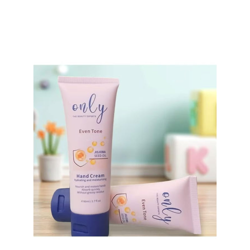 Only Even Tone Jojoba Seed Oil Hand Cream 80ml – Deep Moisturizing Hand Care Cream for Even Skin Tone, Dry Skin Repair, Soft 