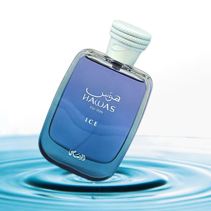 Rasasi Hawas Ice Eau de Parfum Spray for Men 100ml Refreshing & Long-Lasting Masculine Fragrance