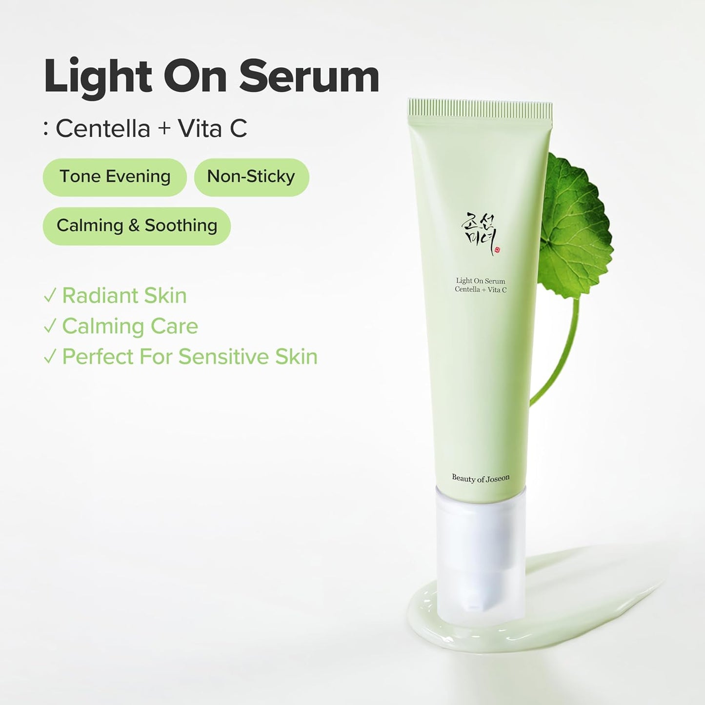 Beauty of Joseon Light On Serum with Centella + Vita C 30 ml Brightening, Soothing & Dark Spot Care (K Beauty)