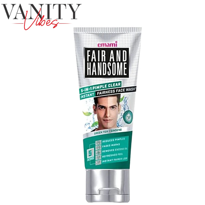 Emami Fair and Handsome 5 in 1 Pimple Clear Instant Radiance Face Wash 50gm