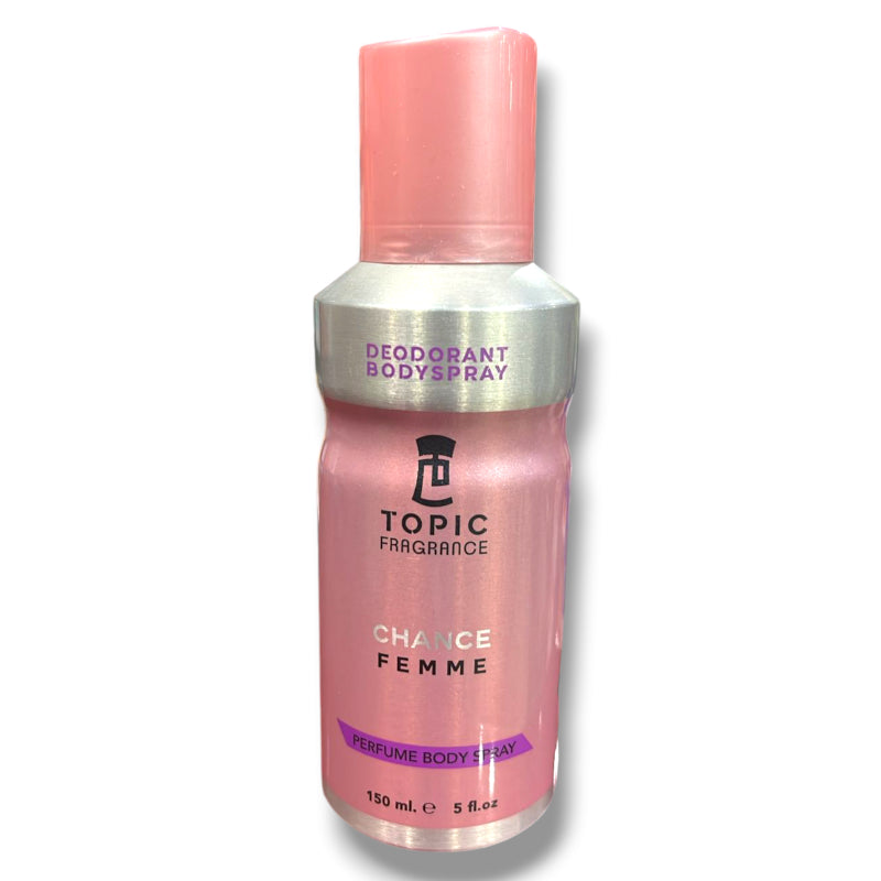 Topic Fragrance Chance Femme Perfume Body Spray 150ml Long-Lasting Elegant Fragrance for Women