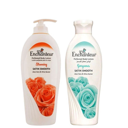 Enchanteur Stunning Perfumed Body Lotion 500ml + Enchanteur Gorgeous Perfumed Body Lotion 250ml (Pack of 2)