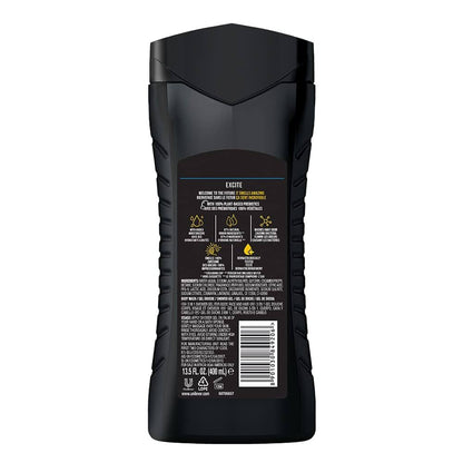Axe Excite 12h Long Lasting Fragrance 3 In 1 Body Wash 400ml
