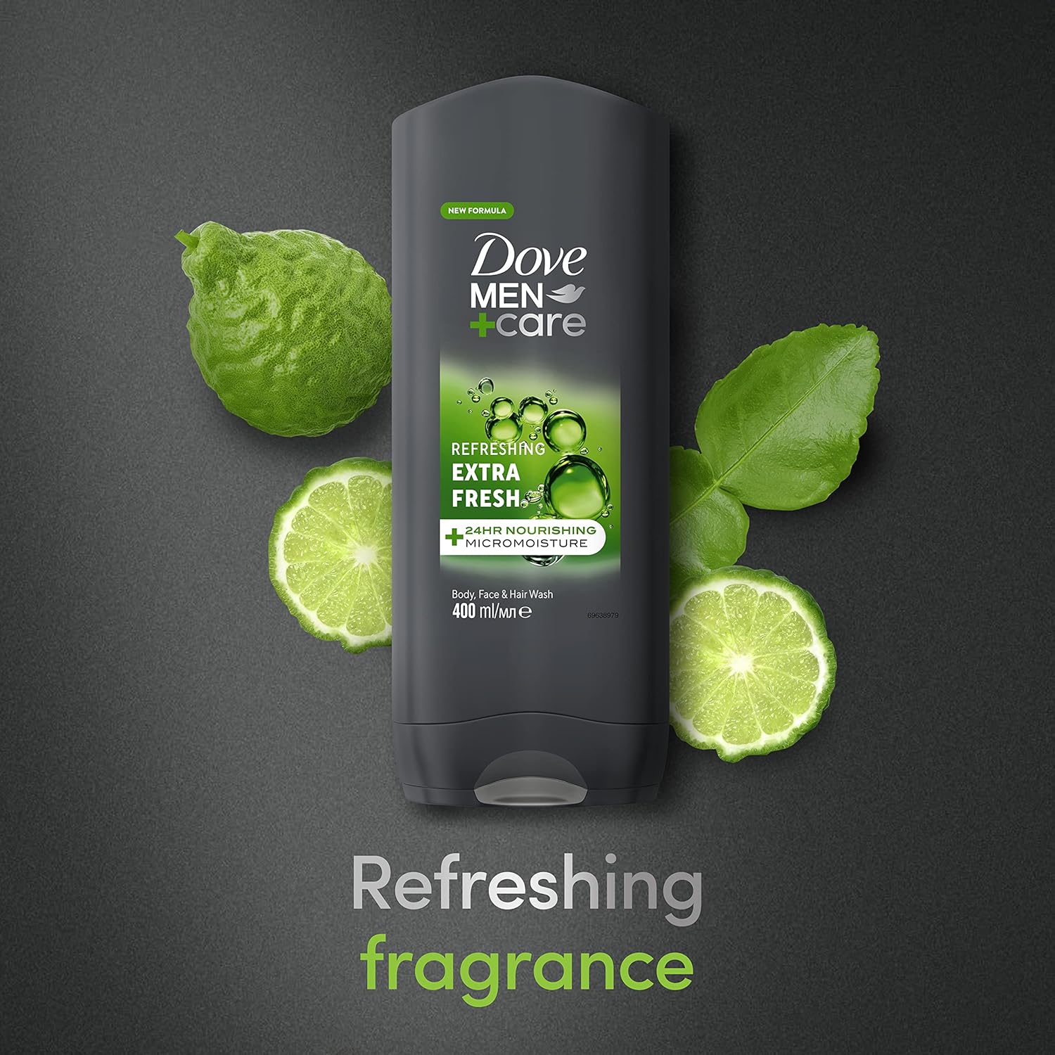 Dove Men + Care Refreshing Extra Fresh 3-in-1 Body, Face & Hair Wash 400ml