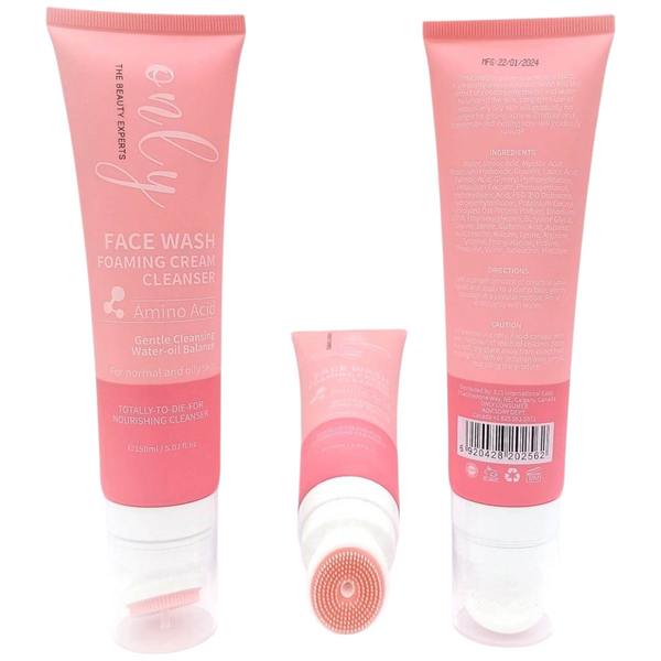 Only Beauty Experts Amino Acid Face Wash Foaming Cream Cleanser 150ml Gentle & Hydrating Cleanser