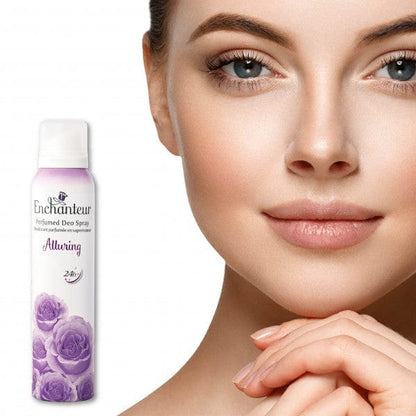 Enchanteur Alluring Perfumed Deodorant Spray 150ml - Long Lasting Floral Fragrance Body Spray for Women Fresh Odor Protection