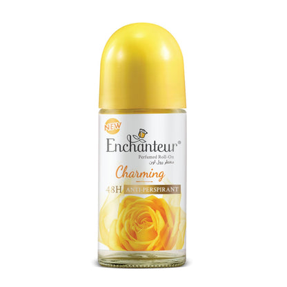 Enchanteur Charming Roll-On Deodorant 50ml – Long Lasting Floral Fragrance Anti-Perspirant for Women Freshness & Odor Protect