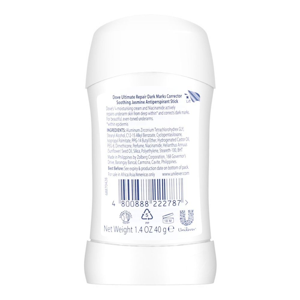 Dove Ultimate Repair Dark Marks Corrector Soothing Jasmine Anti-Perspirant Deodorant Stick for Women 40g